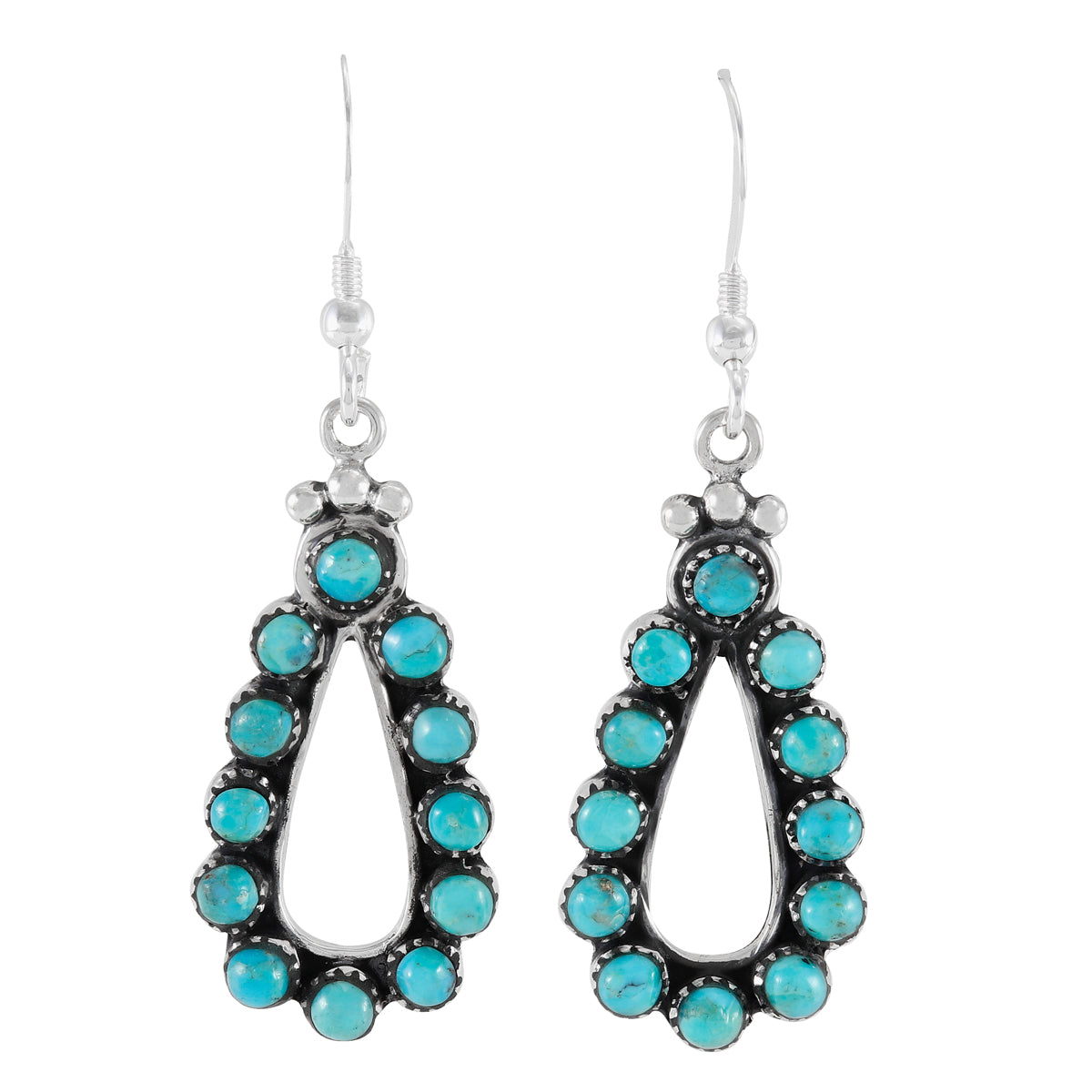 Turquoise Earrings SilverBronzé E1486-SB-C75
