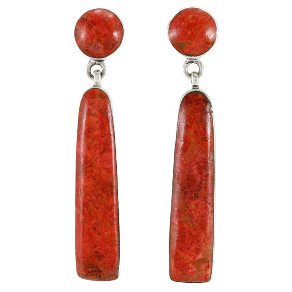 Coral Earrings Sterling Silver E1487-C74