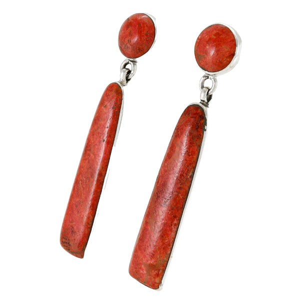 Coral Earrings Sterling Silver E1487-C74