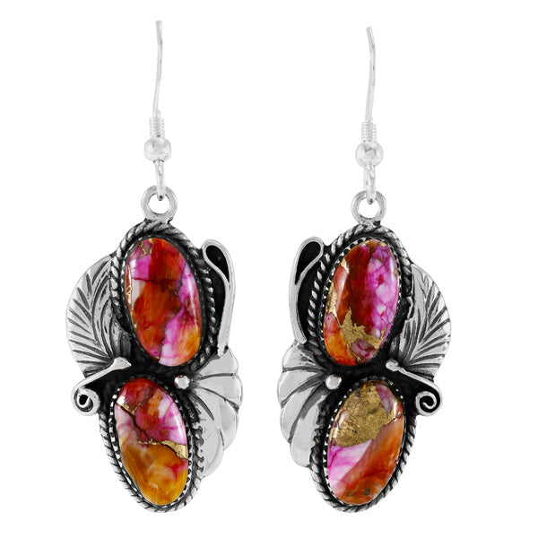 Plum Spiny Earrings Sterling Silver E1488-C92