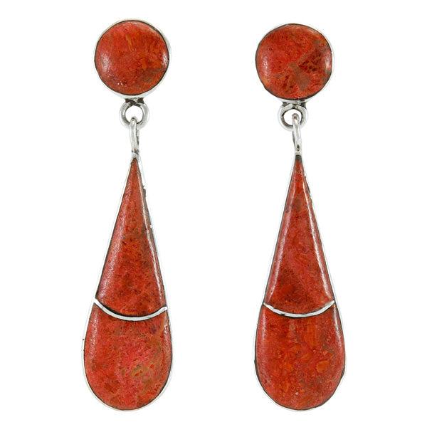 Coral Earrings Sterling Silver E1489-C74