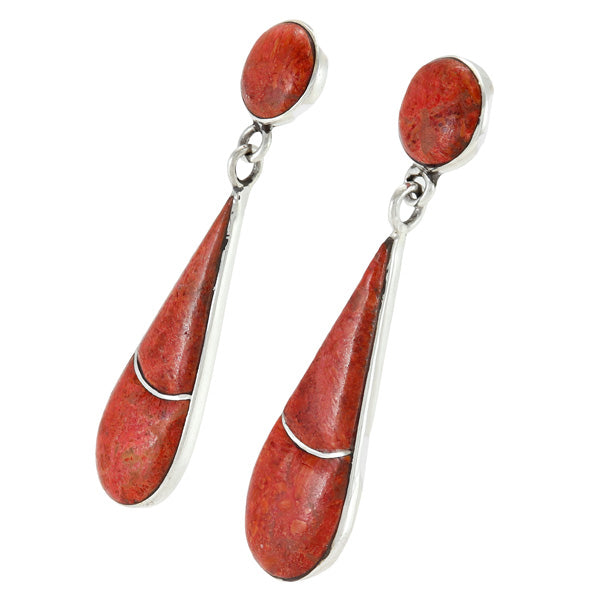 Coral Earrings Sterling Silver E1489-C74