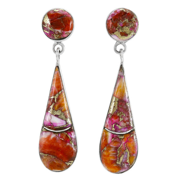 Plum Spiny Earrings Sterling Silver E1489-C92