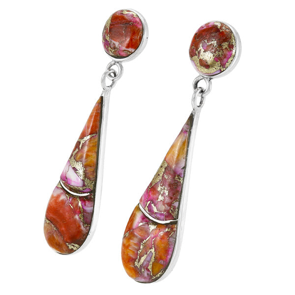 Plum Spiny Earrings Sterling Silver E1489-C92