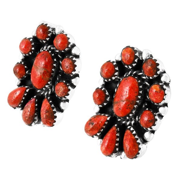 Coral Earrings Sterling Silver E1490-C74