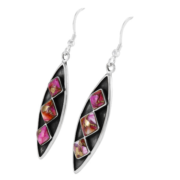 Plum Spiny Earrings Sterling Silver E1491-C92