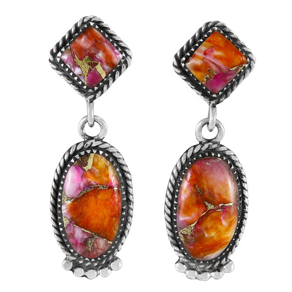 Plum Spiny Earrings Sterling Silver E1492-C92