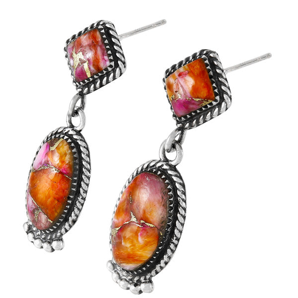 Plum Spiny Earrings Sterling Silver E1492-C92