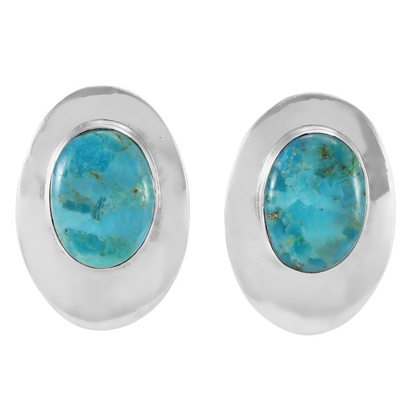 Turquoise Earrings Sterling Silver E1493-C75