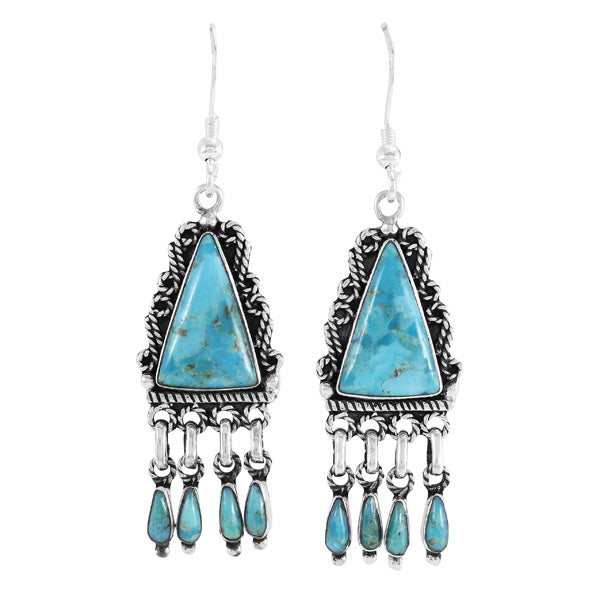 Turquoise Earrings Sterling Silver E1494-C75