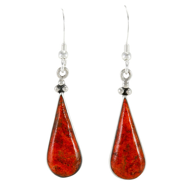 Coral Earrings Sterling Silver E1496-C74