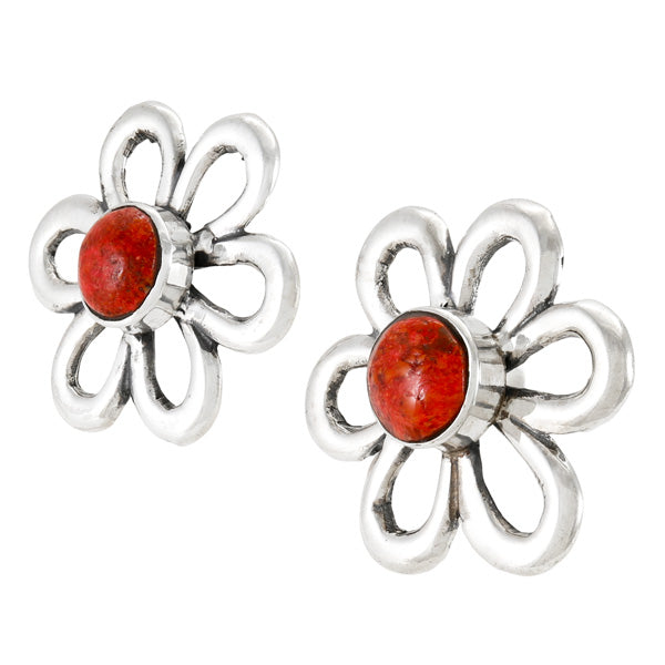 Coral Earrings Sterling Silver E1497-C74