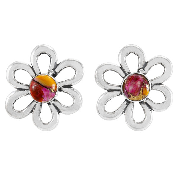 Plum Spiny Earrings Sterling Silver E1497-C92