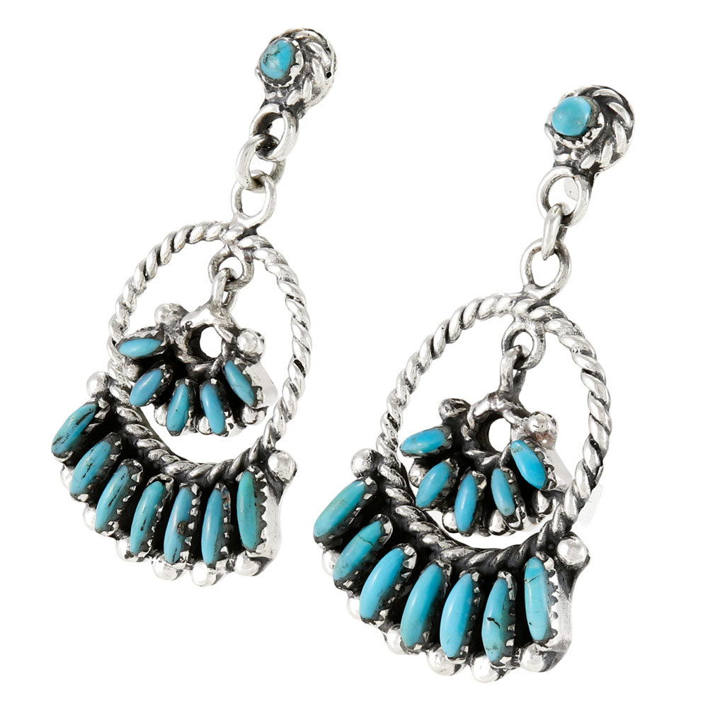 Turquoise Earrings Sterling Silver E1501-C75