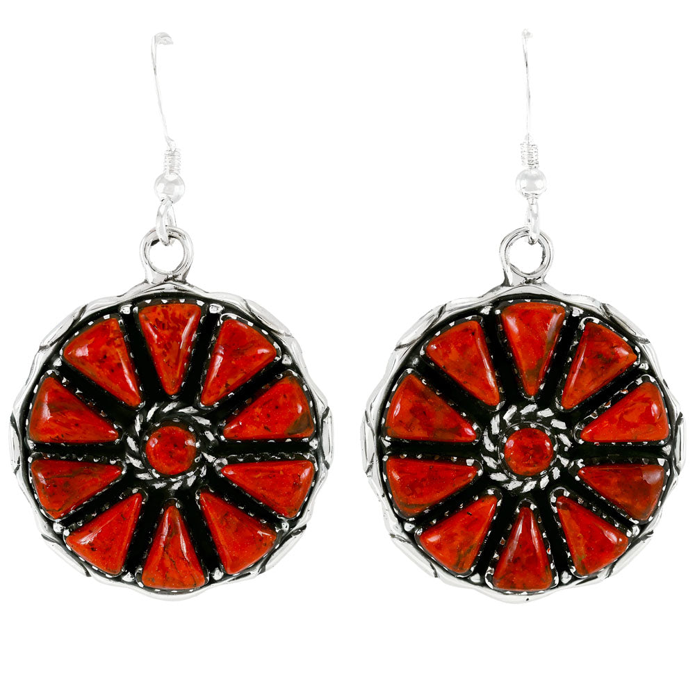 Coral Earrings Sterling Silver E1504-C74