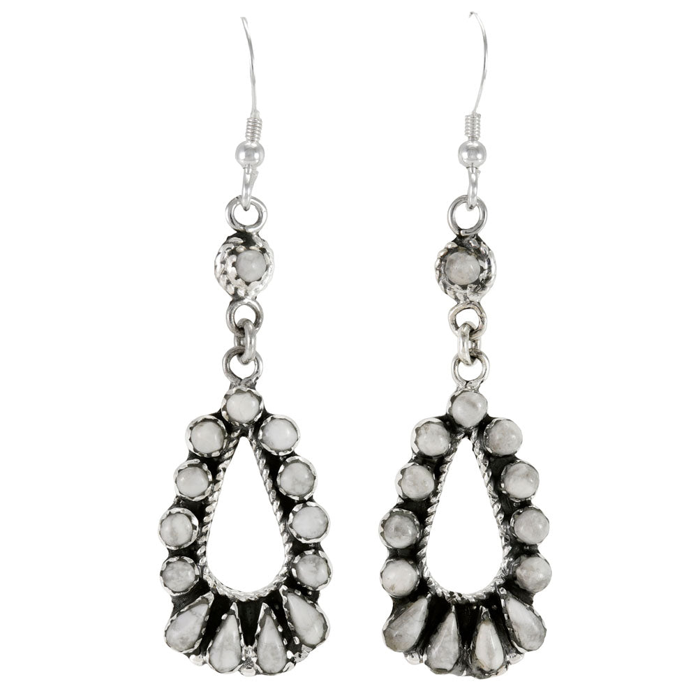 Howlite Earrings Sterling Silver E1505-C103