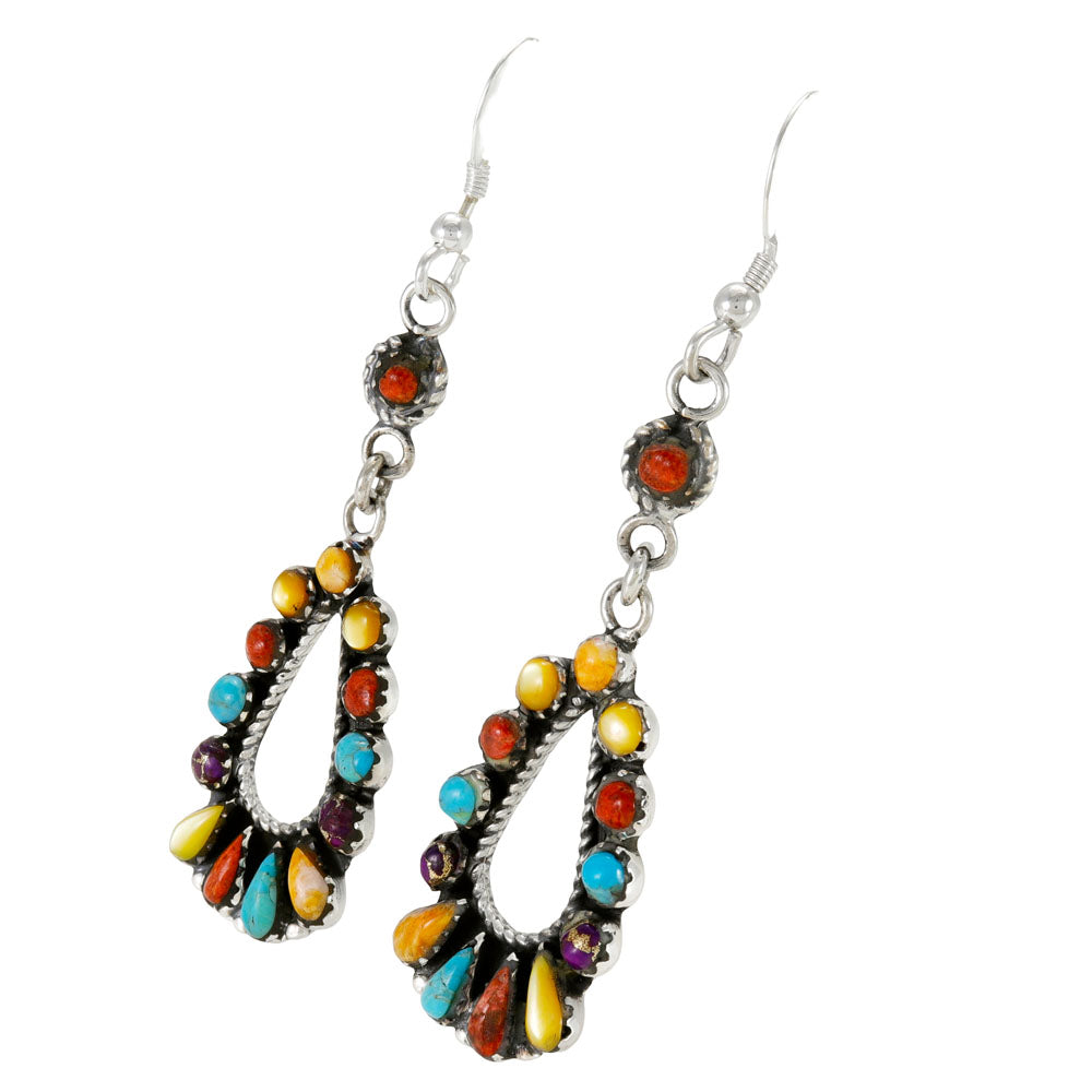 Multi Gemstone Earrings Sterling Silver E1505-C71