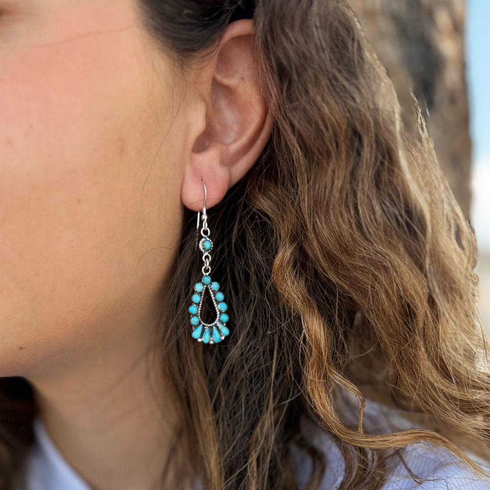 Turquoise Earrings Sterling Silver E1505-C75
