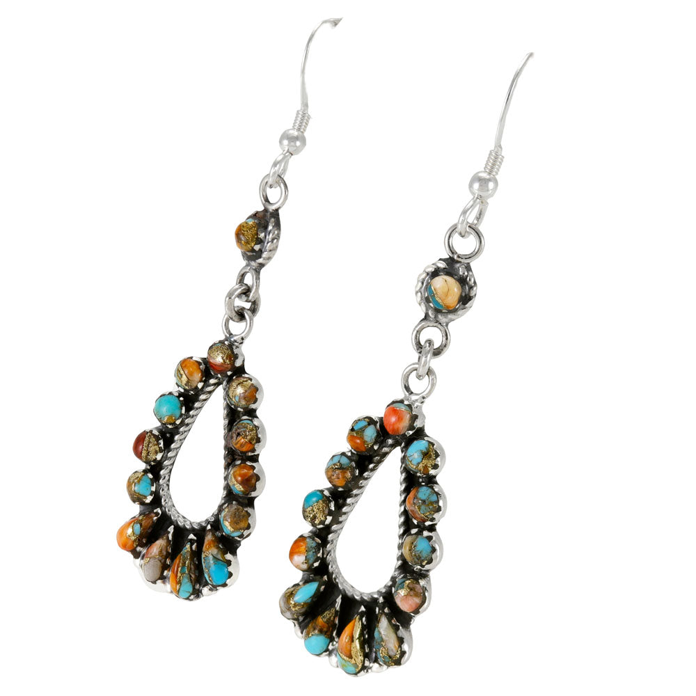 Spiny Turquoise Earrings Sterling Silver E1505-C89