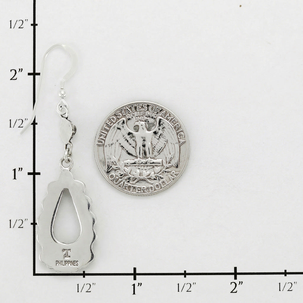 FINAL CLEARANCE - Turquoise Earrings SilveryCopper™ E1505-SB-C75