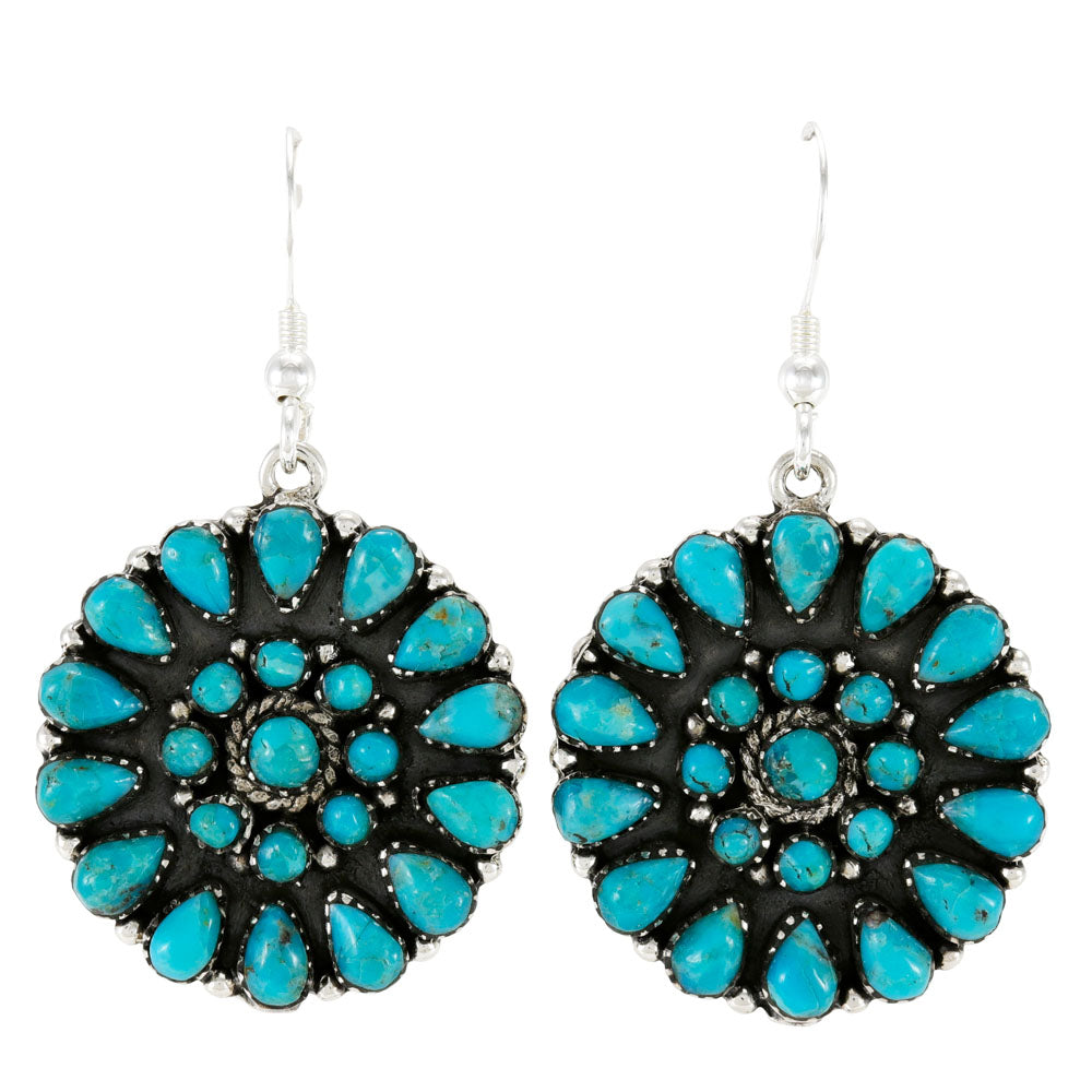 Turquoise Earrings Sterling Silver E1507-C75