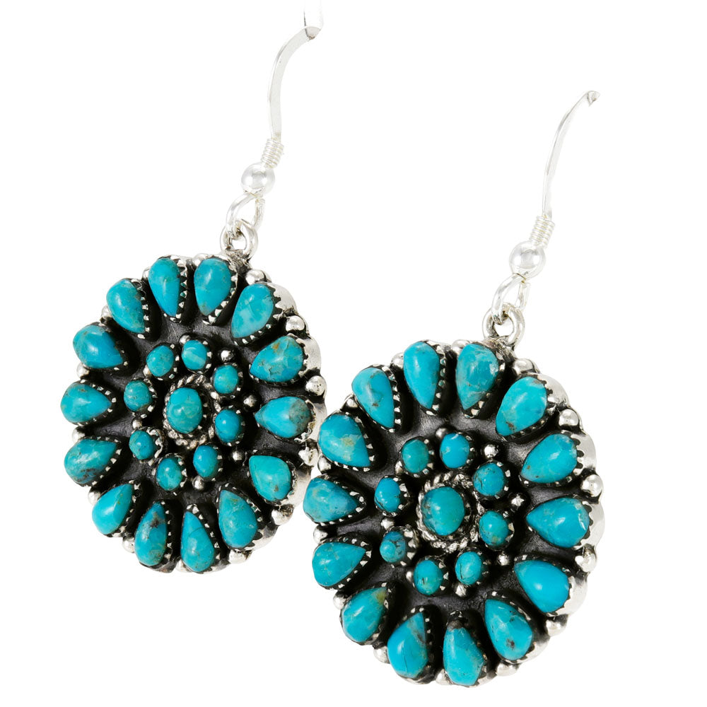 Turquoise Earrings Sterling Silver E1507-C75