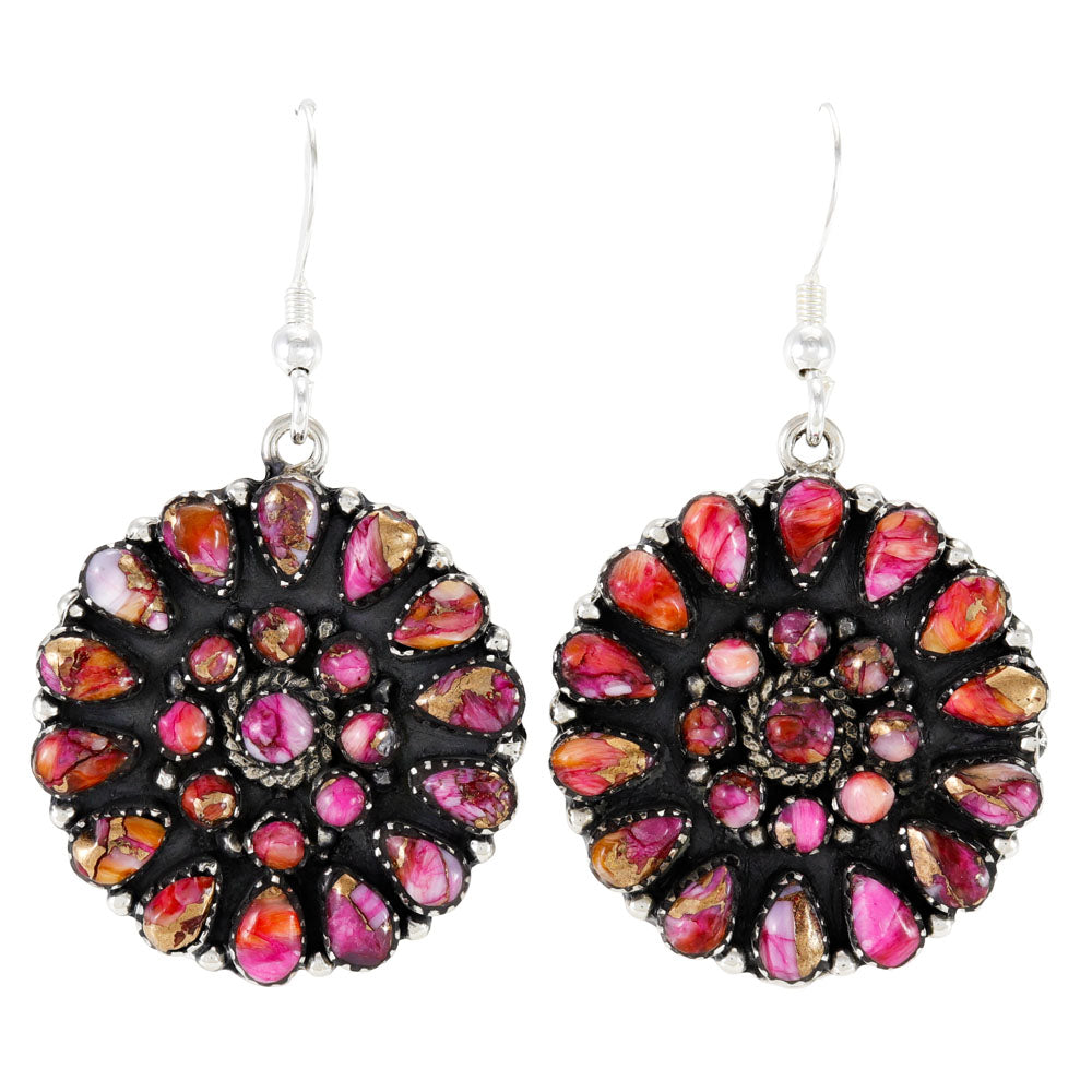 Plum Spiny Earrings Sterling Silver E1507-C92