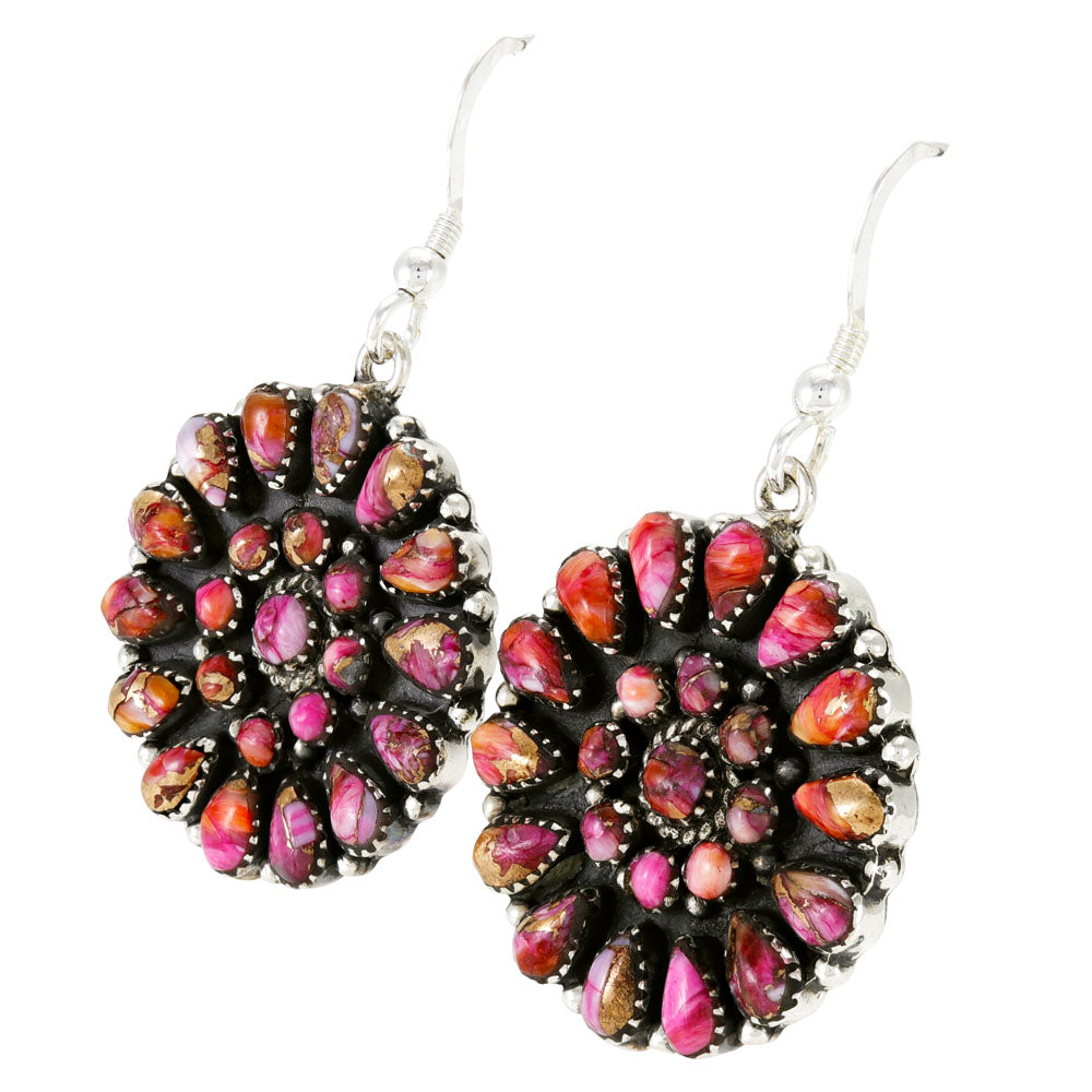 Plum Spiny Earrings Sterling Silver E1507-C92