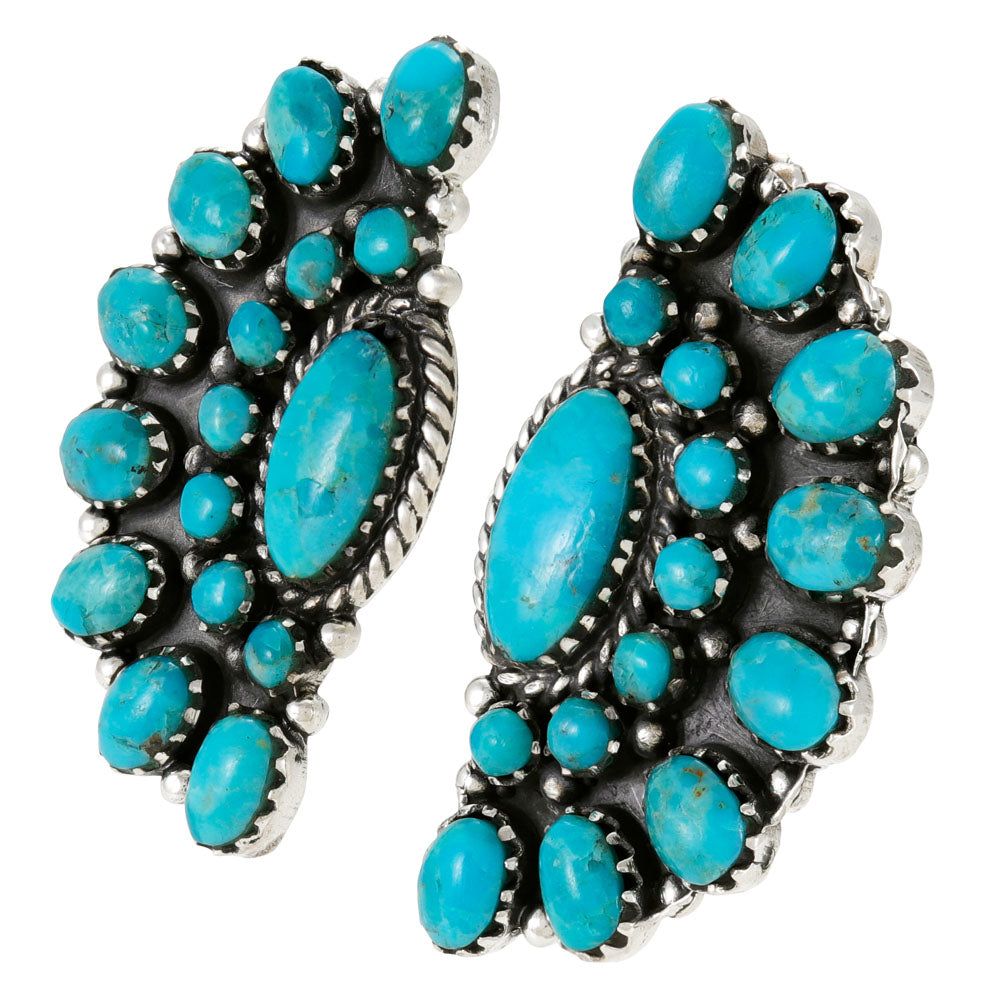 Turquoise Earrings Sterling Silver E1508-C75