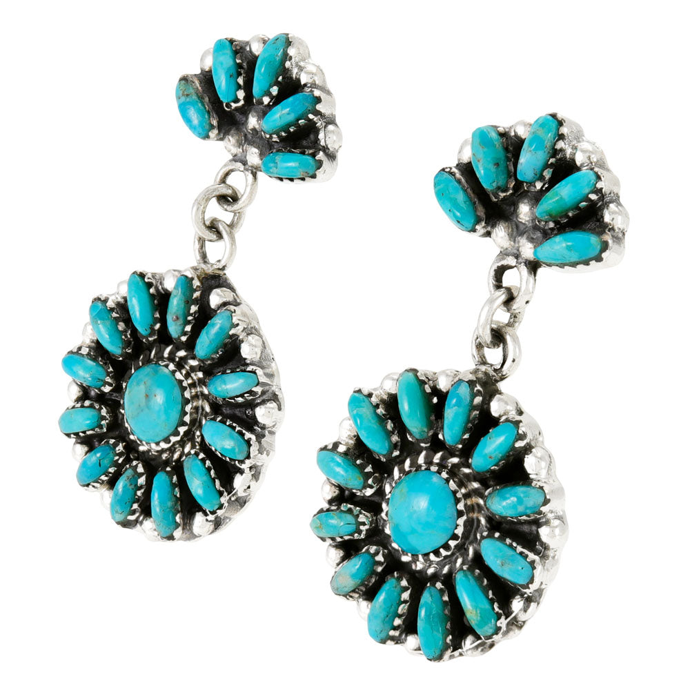 Turquoise Earrings Sterling Silver E1509-C75