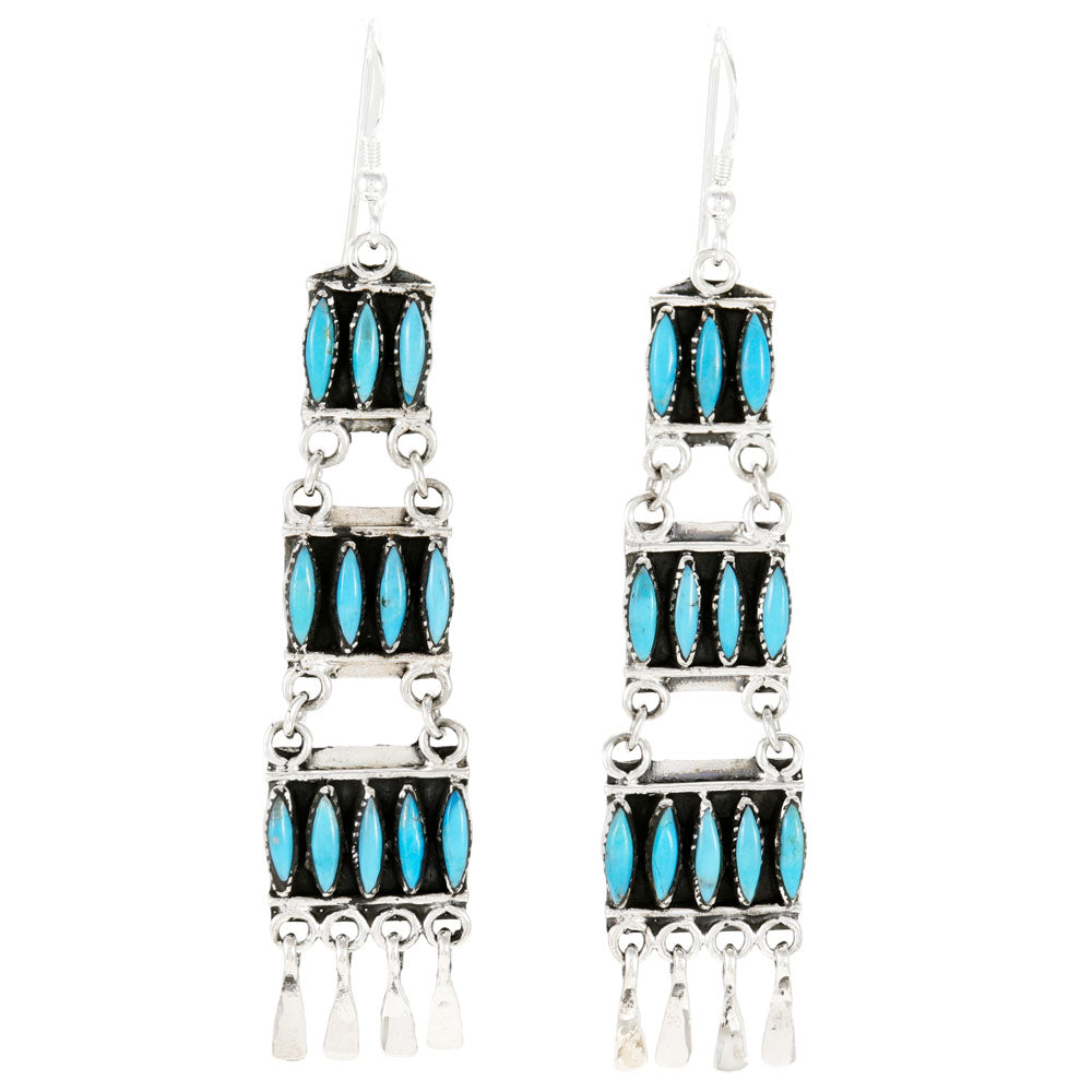 Turquoise Earrings Sterling Silver E1511-C75