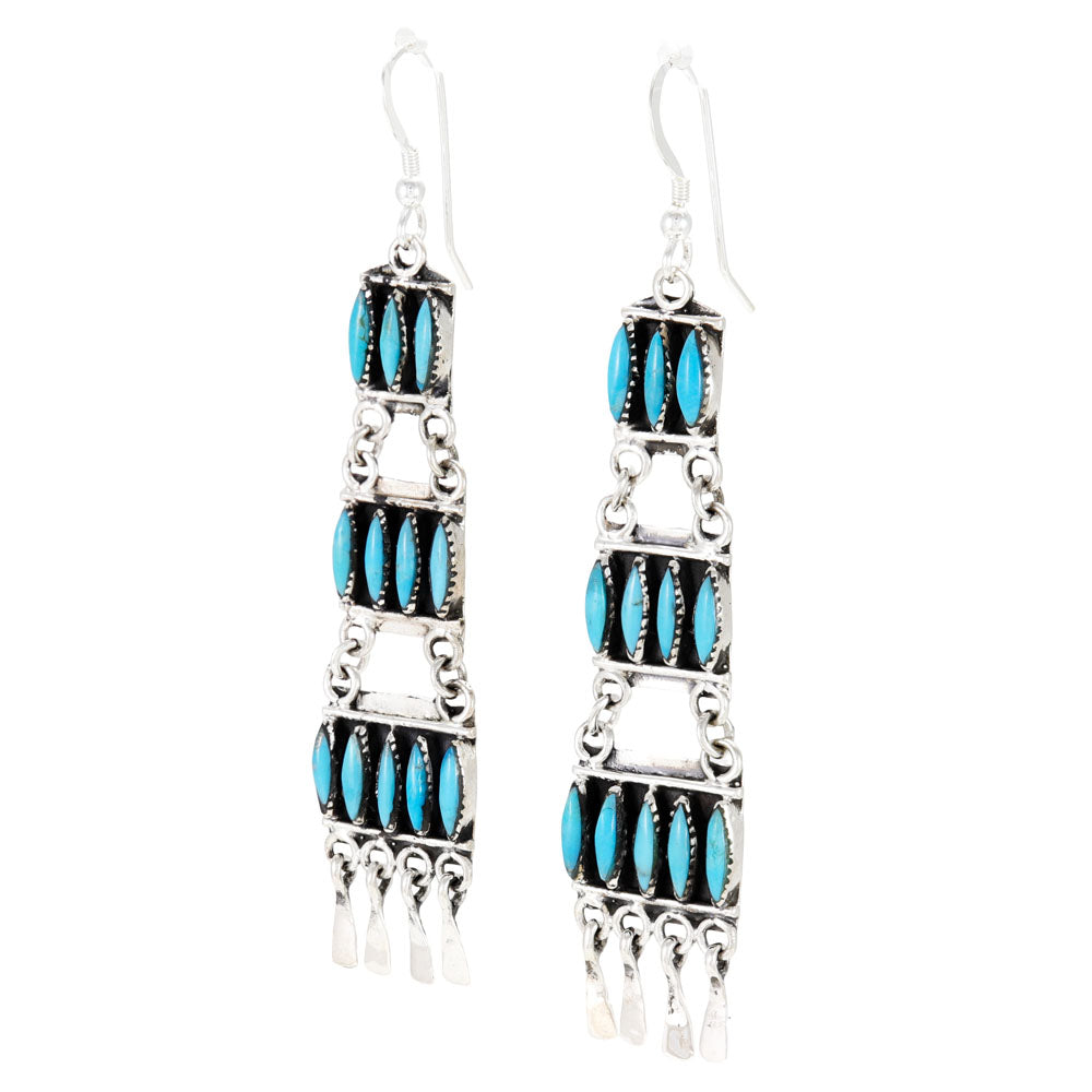 Turquoise Earrings Sterling Silver E1511-C75
