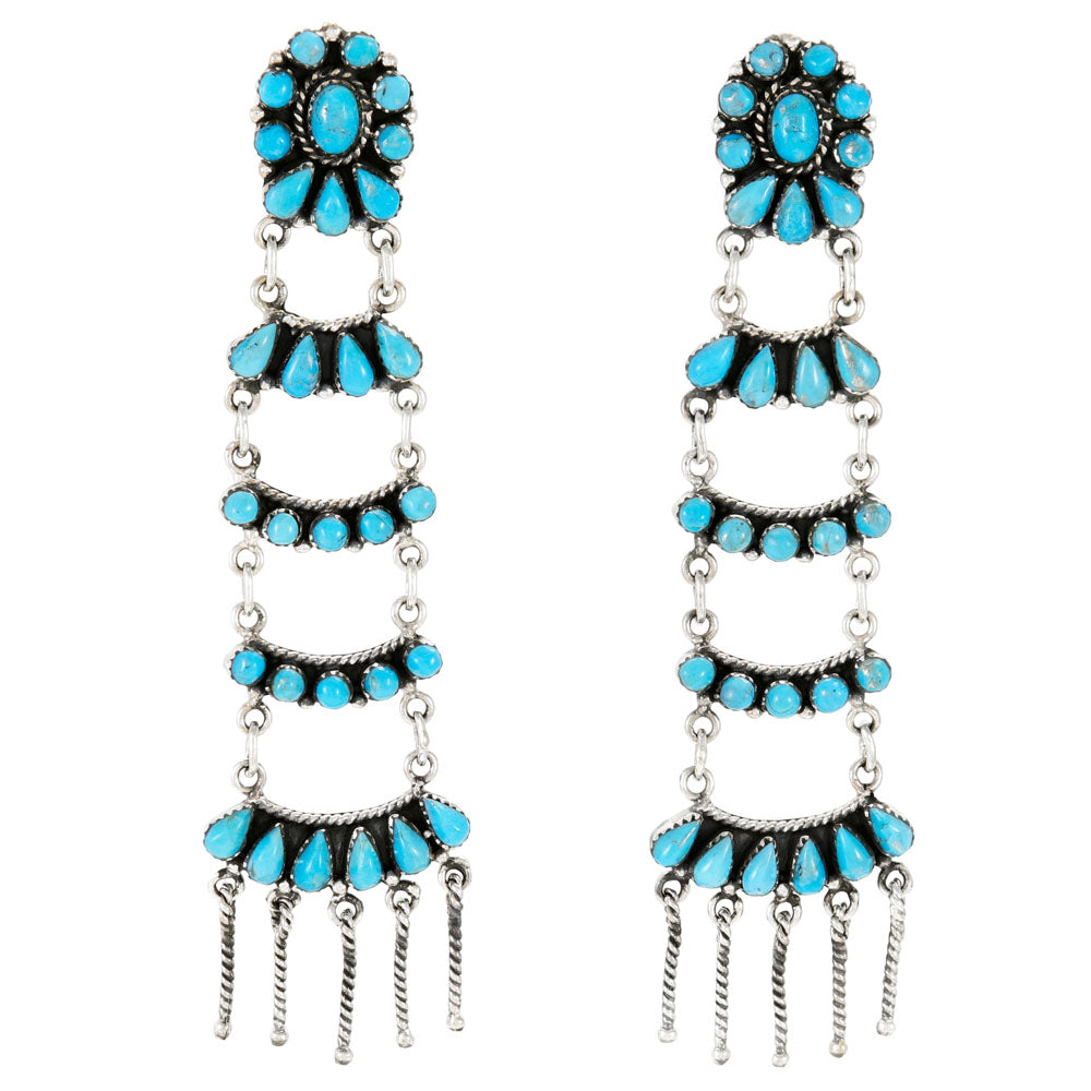 Turquoise Earrings Sterling Silver E1512-C75