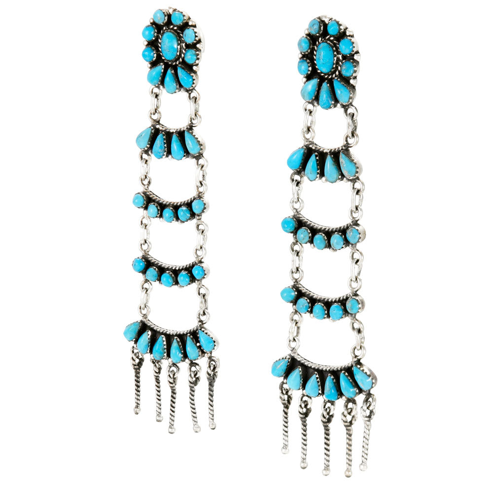 Turquoise Earrings Sterling Silver E1512-C75