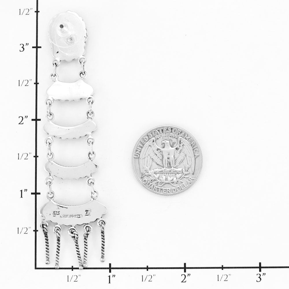 Matrix Turquoise Earrings Sterling Silver E1512-C84