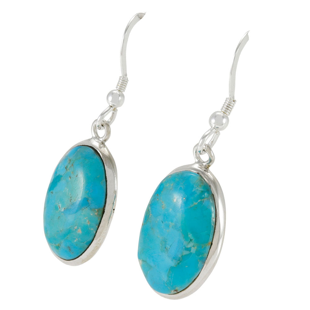 Turquoise Earrings Sterling Silver E1516-C75