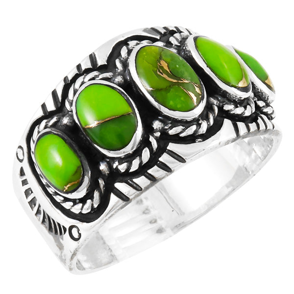 Green Turquoise Ring Sterling Silver R2442-C76