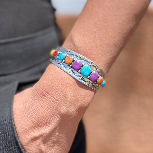 Multicolor Bracelet Sterling Silver B5597-C71