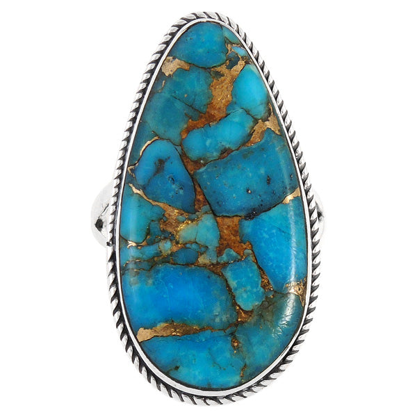 Matrix Turquoise Ring Sterling Silver R2219-C84