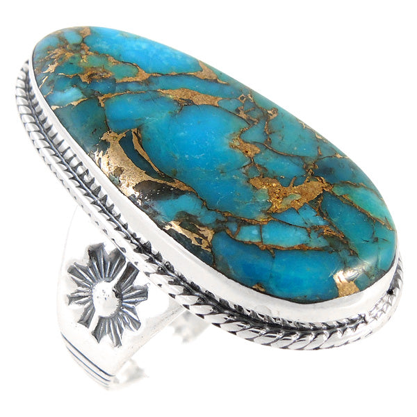 Matrix Turquoise Ring Sterling Silver R2230-C84