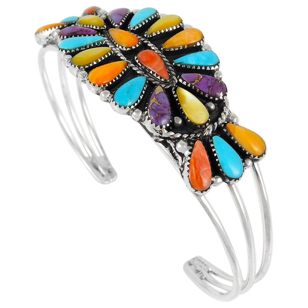 Multi Gemstone Bracelet Sterling Silver B5524-C71