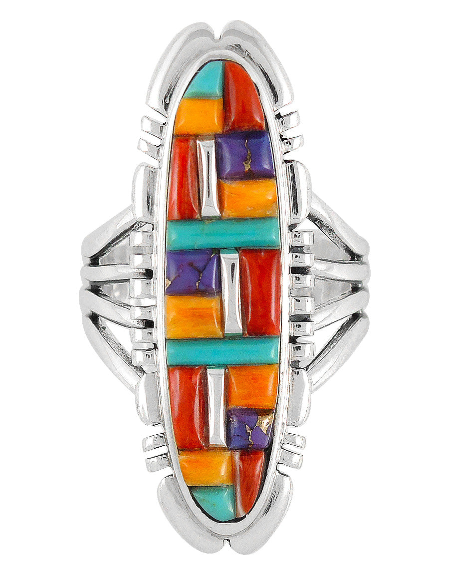 Multi Gemstone Ring Sterling Silver R2096-LG-C51