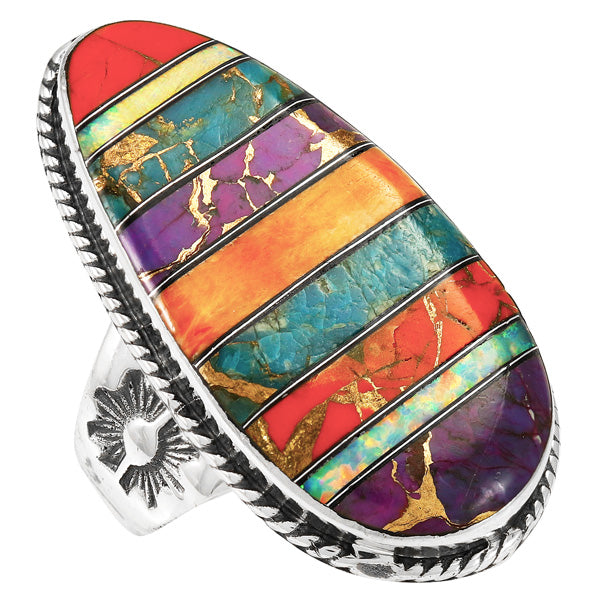 Multi Gemstone Ring Sterling Silver R2230-C00