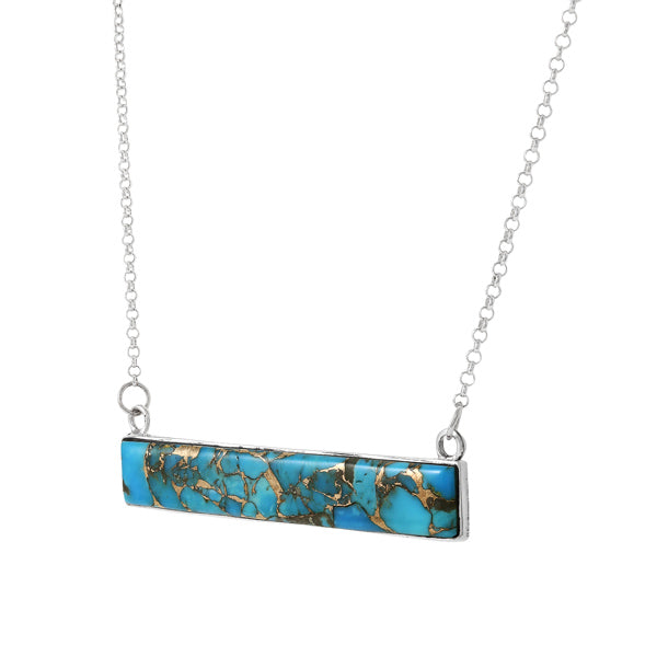 Matrix Turquoise Necklace Sterling Silver N6006-LG-C84