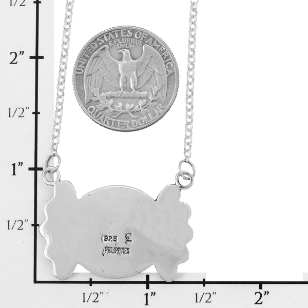 Turquoise Necklace Sterling Silver N6007-C75
