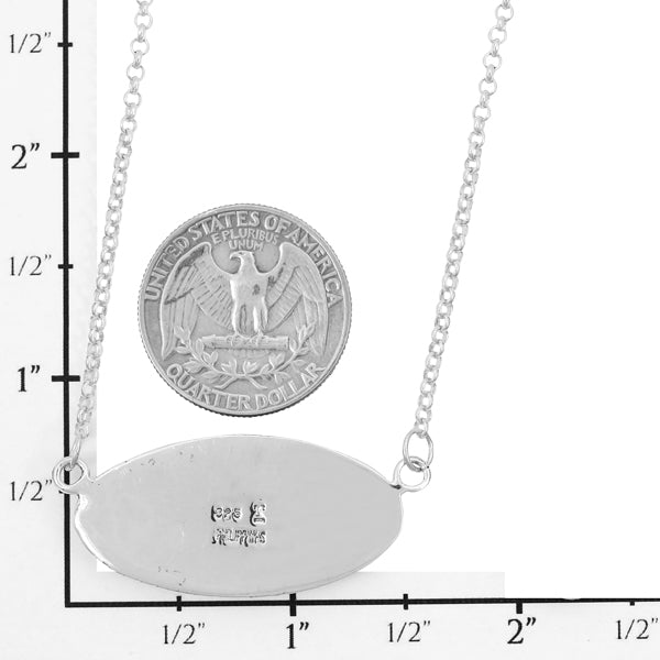 Turquoise Necklace Sterling Silver N6010-C75