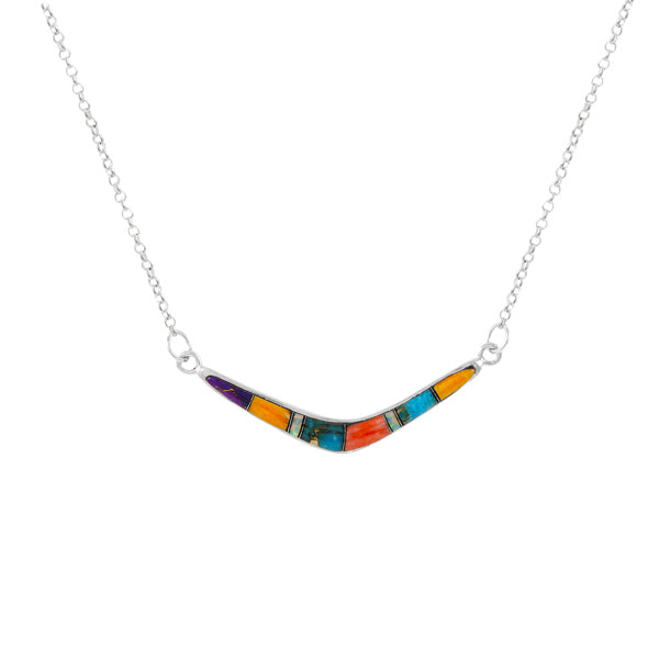 Multicolor Necklace Sterling Silver N6012-C00