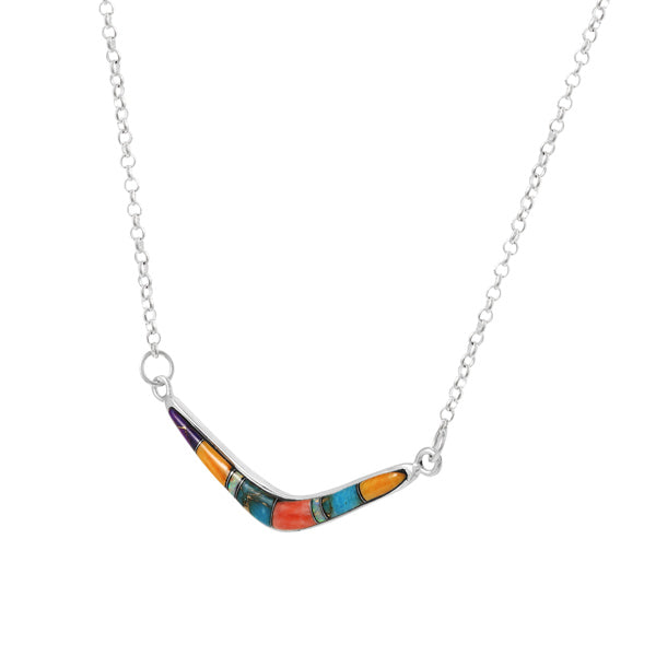 Multicolor Necklace Sterling Silver N6012-C00