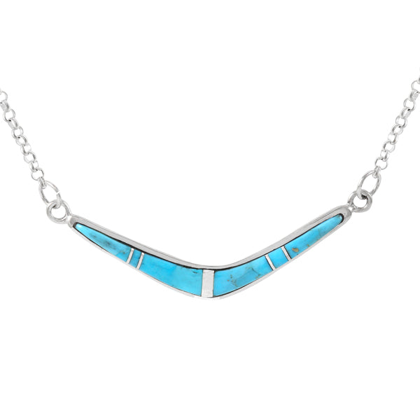 Turquoise Necklace Sterling Silver N6012-C05
