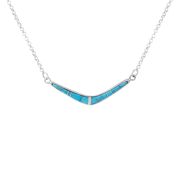 Turquoise Necklace Sterling Silver N6012-C05